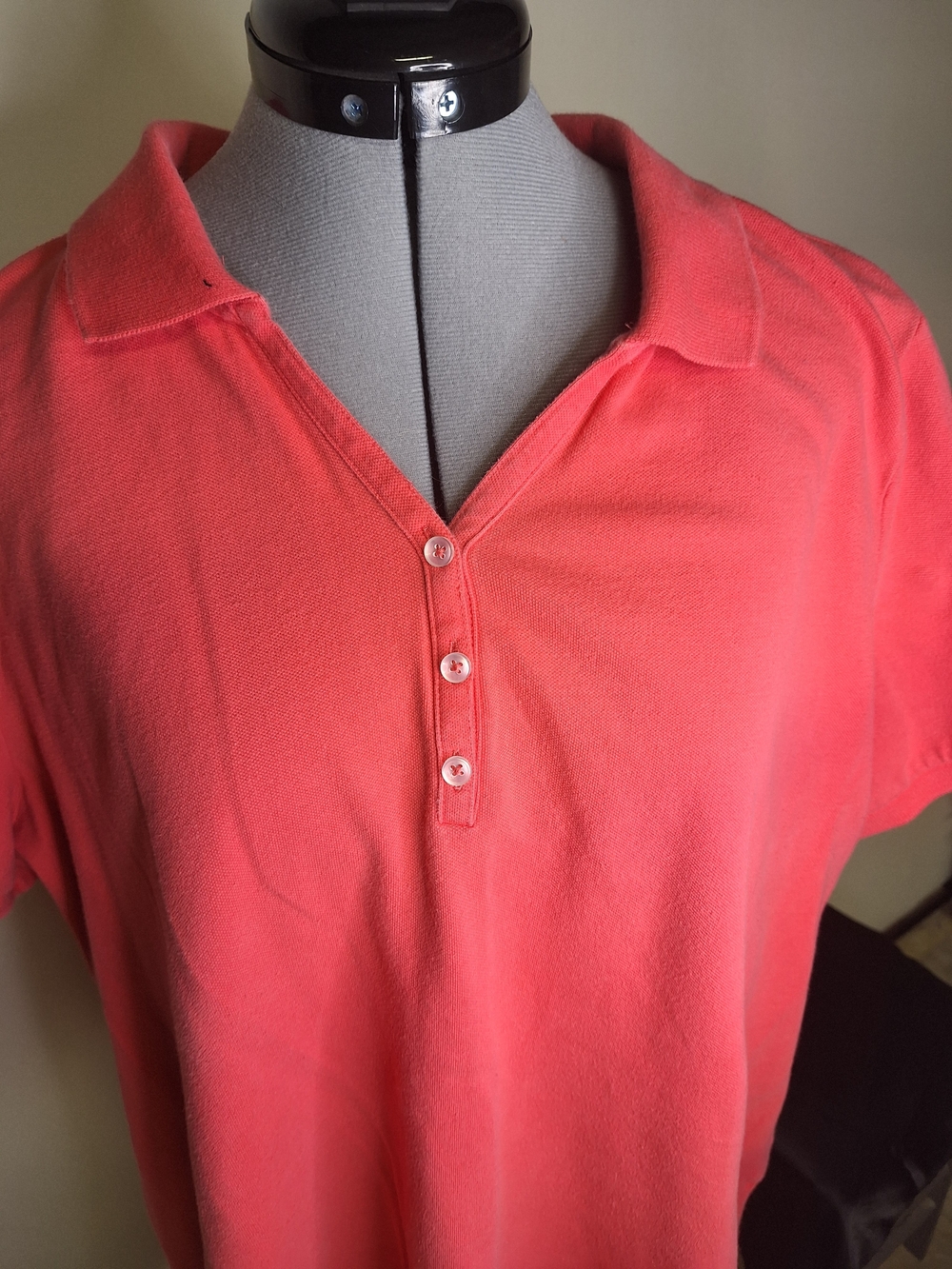 Croft & Barrow Coral-Pink Short Sleeve Polo SIZE 1X